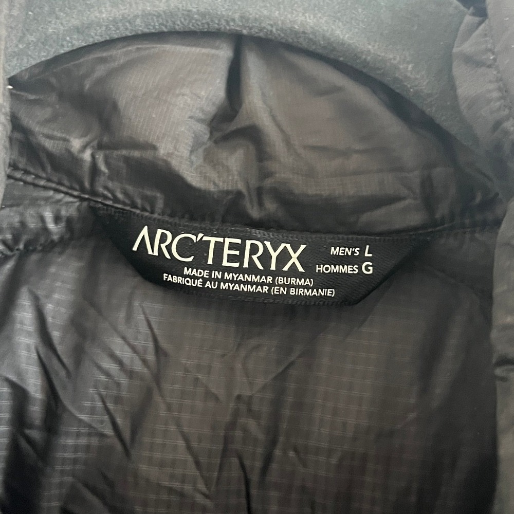 Arc'teryx Gray Puffer Down Insulated Cerium LT Jacket L Quiet Outdoors Gorpcore - Picture 5 of 7